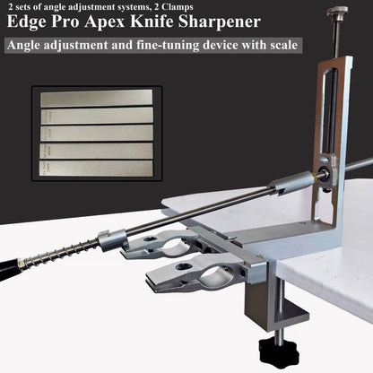 Elevate Your Culinary Skills with the S09 Professional Fixed Angle Apex Knife Sharpener - Precision Kitchen Tool with Diamond Stones Set