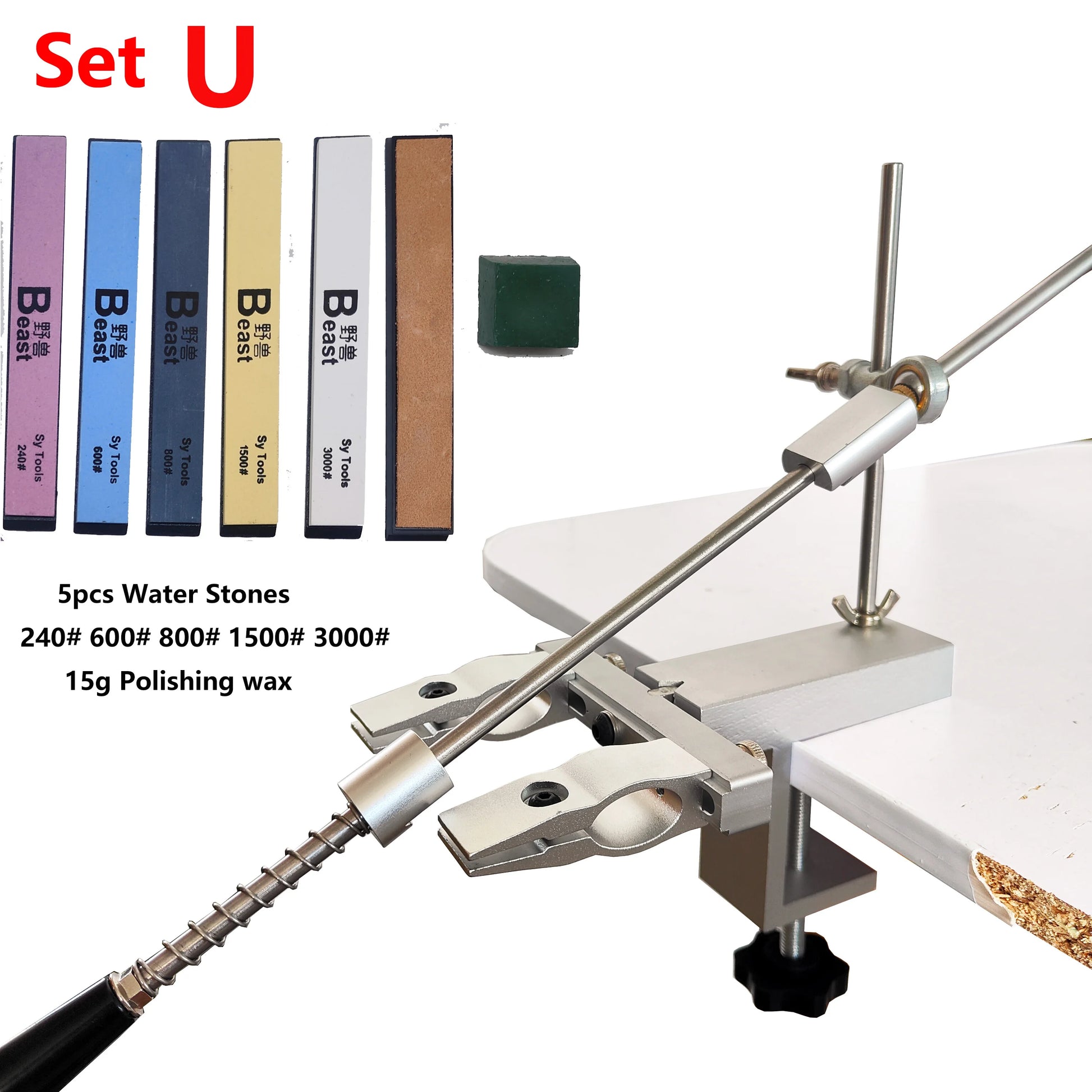 Elevate Your Culinary Skills with the S09 Professional Fixed Angle Apex Knife Sharpener - Precision Kitchen Tool with Diamond Stones Set